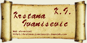 Krstana Ivanišević vizit kartica